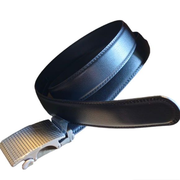 Men's  Ratchet Belt Fully Adjustable No Holes Leather Belt - Picture 1 of 4